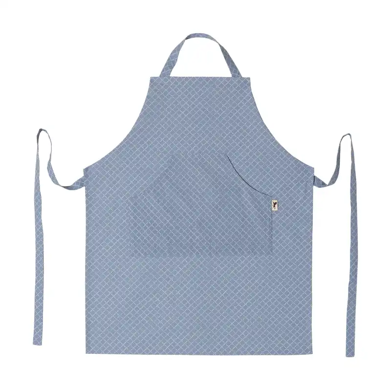 Polka dot apron, Blue Secure Checkout