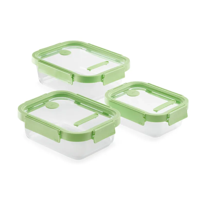 Today Only Lékué rectangular lunchbox 3 pieces, Green