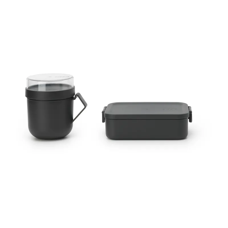 Make & Take lunch set 2 pieces, Dark grey New Arrival