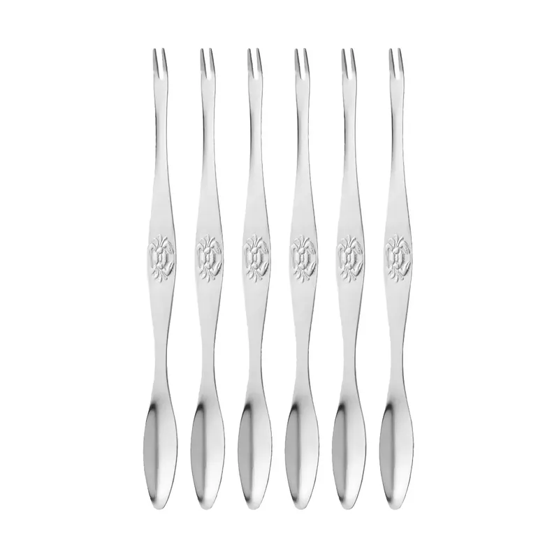 Latest Skai seafood fork 6-pack, Silver