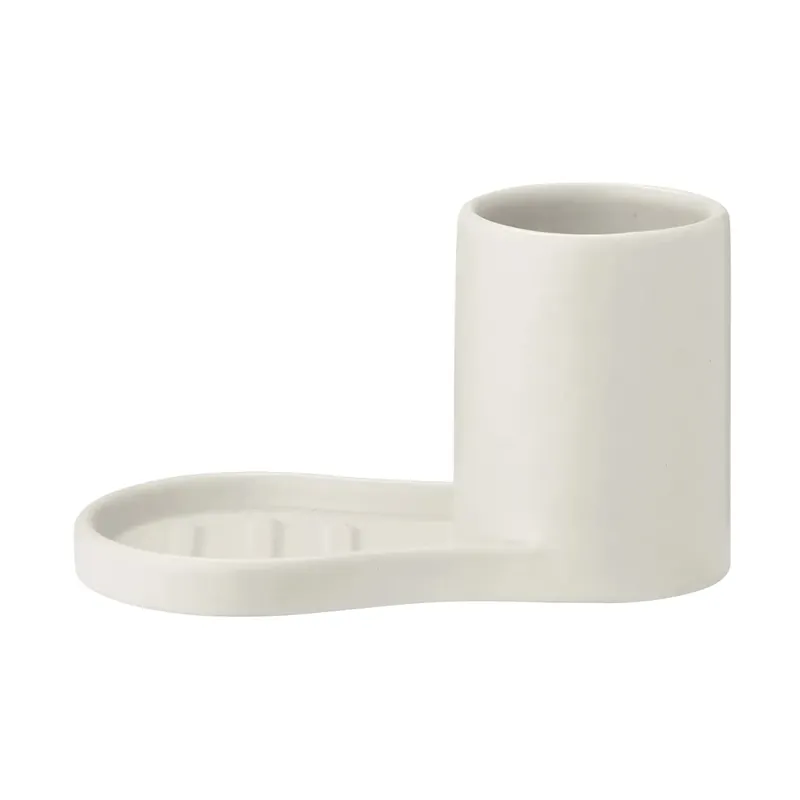 Modern Piro dish brush and soap holder, Black