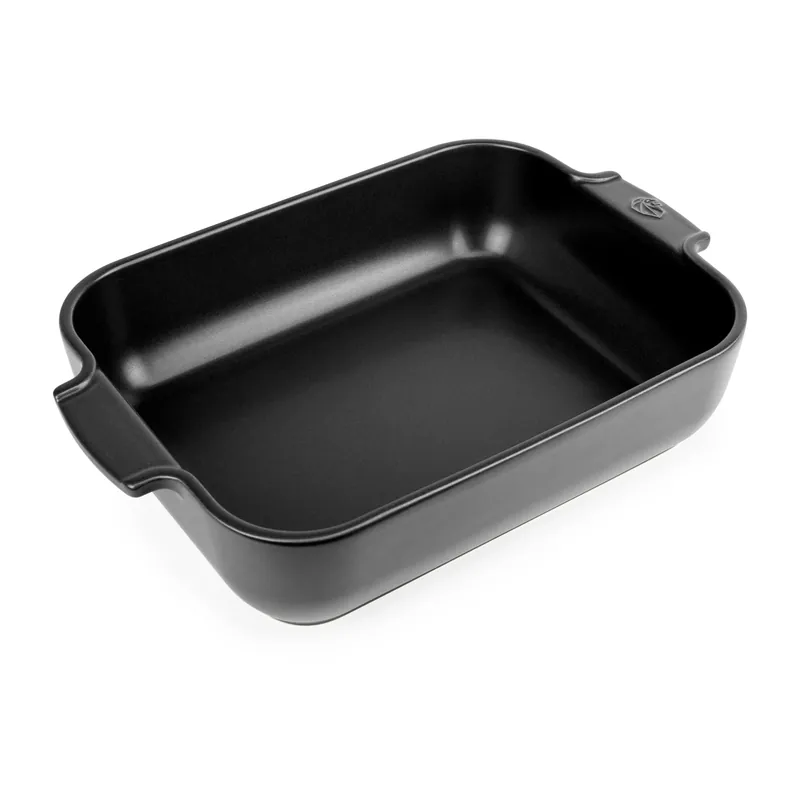 Luxury Appolia ceramic dish 16x25 cm, Black