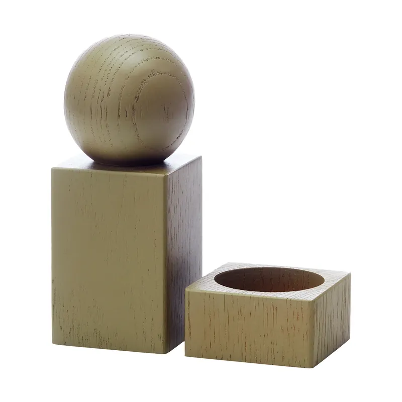 Budget Twist spice grinder and salt bowl, Smoked Oak