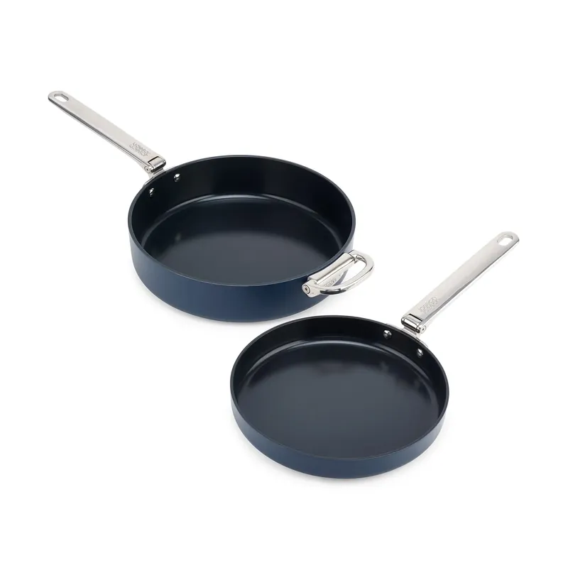 Secure Checkout Space non-stick frying pan 2 pieces, Blue