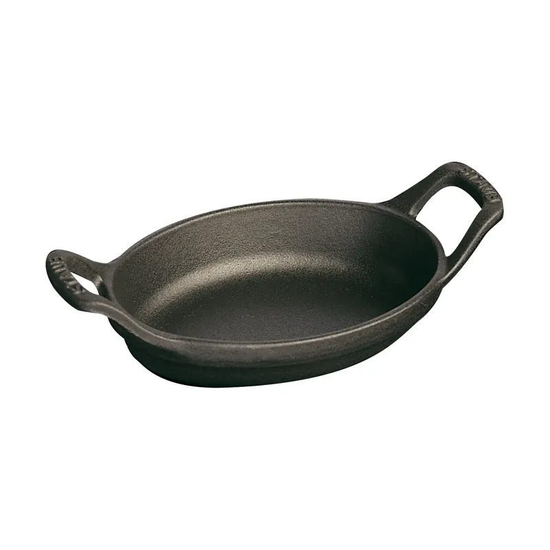 Authentic Staub oval baking dish cast iron 15 cm, Graphite gray