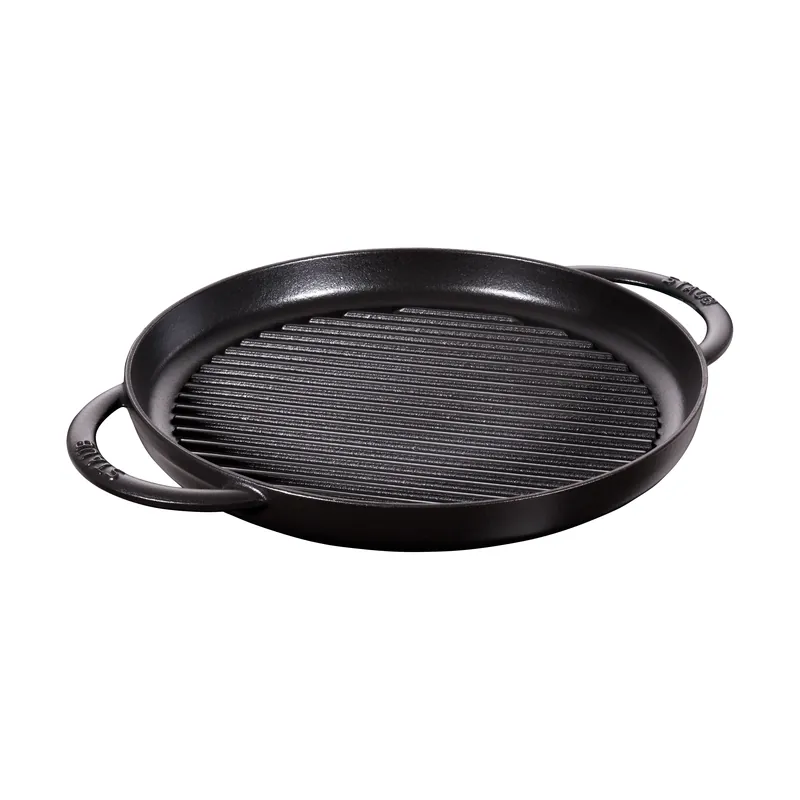 While Supplies Last Staub Pure cast iron grill pan round black, Ø22 cm