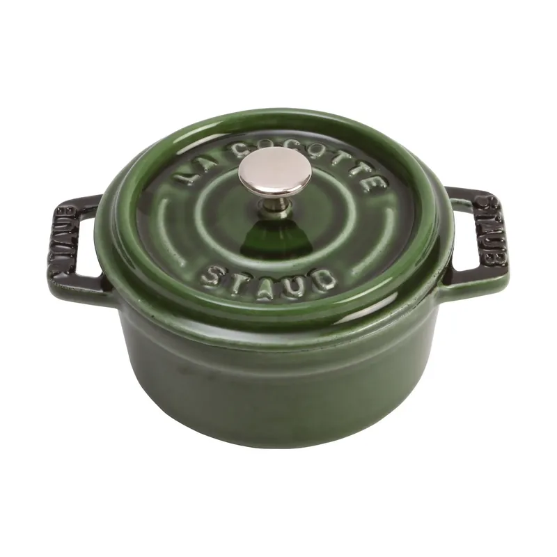 Staub La Cocotte round pot cast iron 0.25 L, Eucalyptus wood Certified
