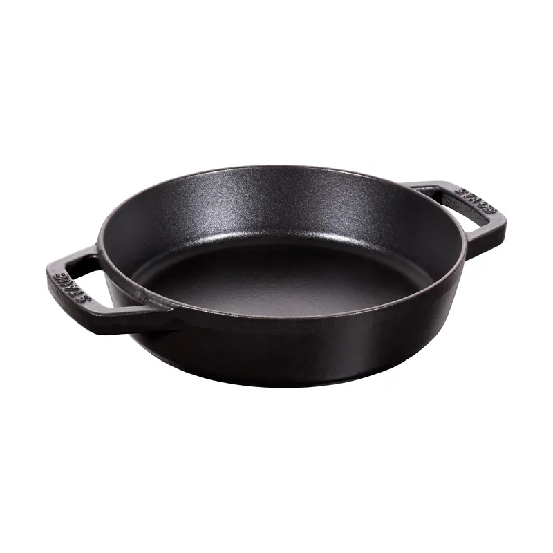 Budget Staub braiser cast iron 2 handles black, Ø20 cm