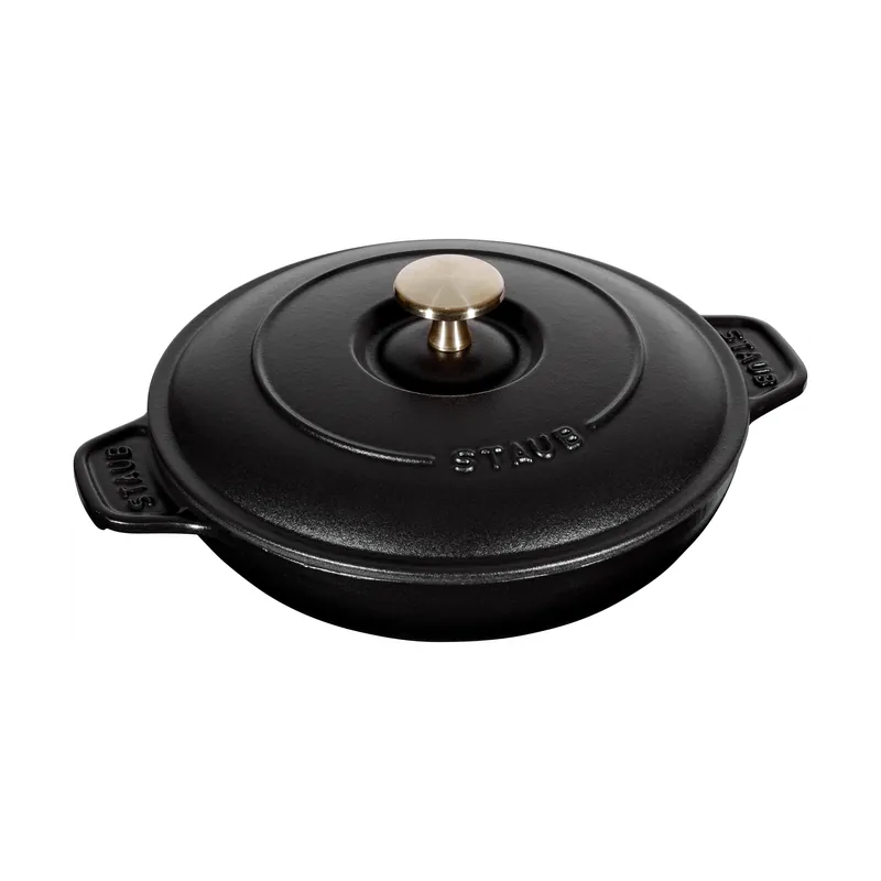 Staub cast iron casserole with lid round Ø20 cm, Black No Minimum Order