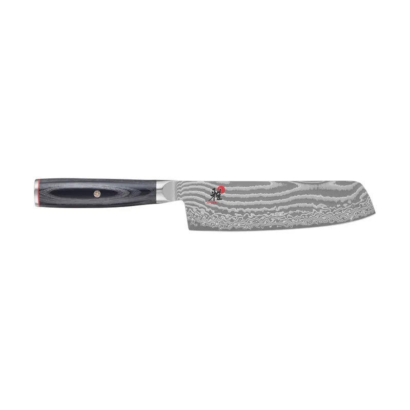 Order Now Raw 5000FCD nakiri fruit knife rectangular 17 cm, Damascus-black