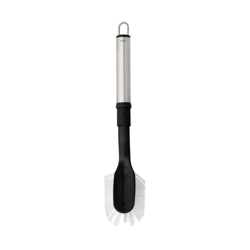 Price Cut Heirol dish brush with replaceable head, Black-stainless steel