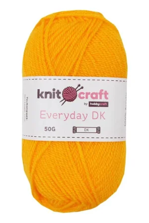 Knitcraft Golden Yellow Everyday DK Yarn 50g Deal