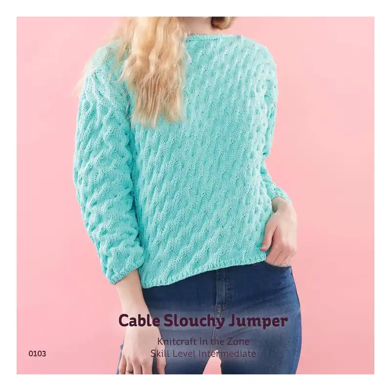 Knitcraft Cable Slouchy Jumper Digital Pattern 0103 In Demand