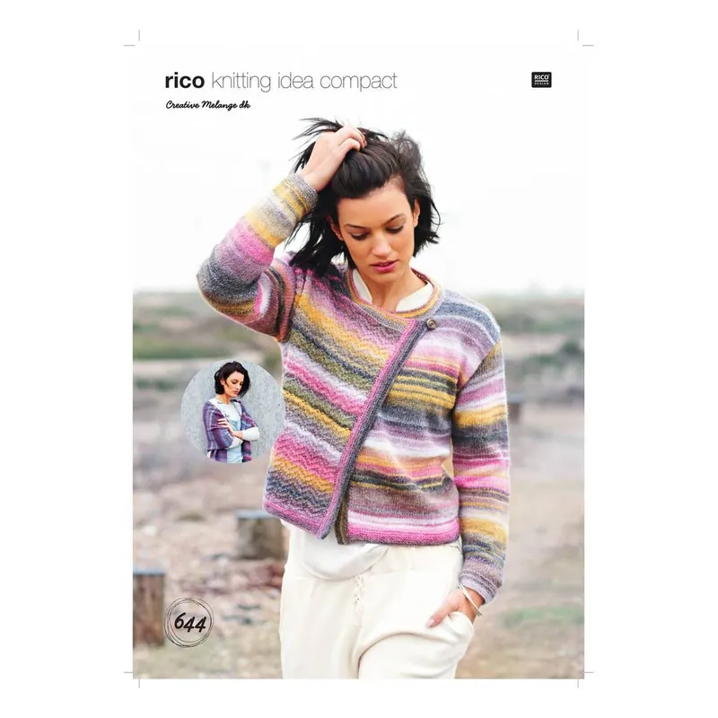 Hot Deal Rico Creative Melange DK Jacket and Shawl Digital Pattern 644