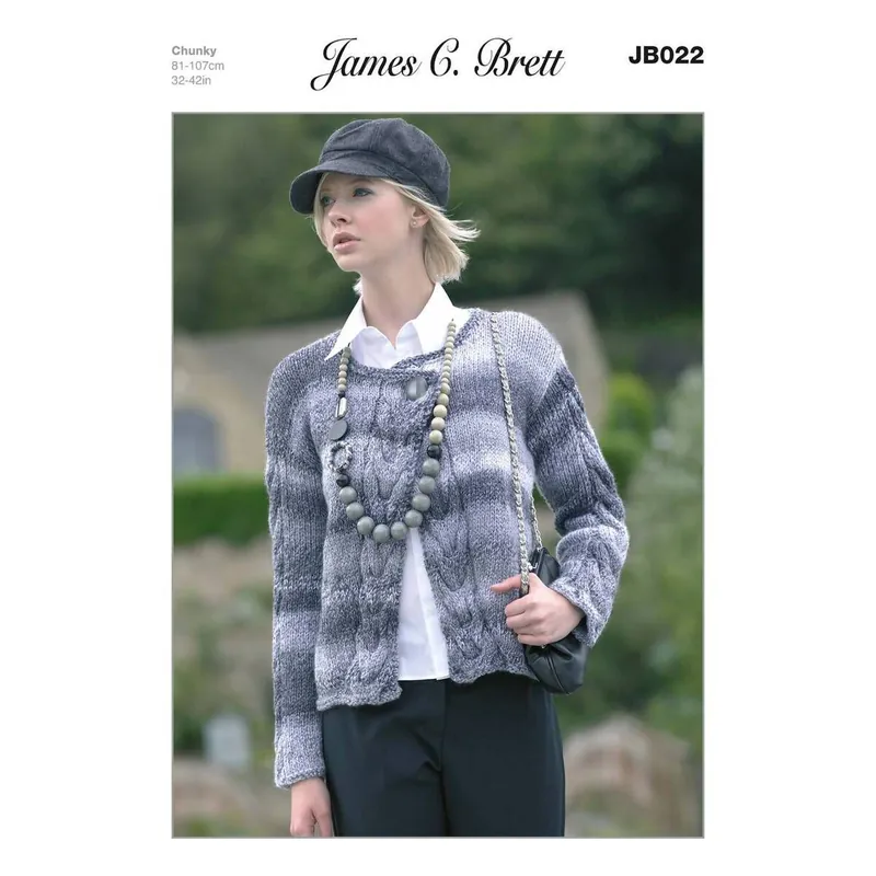 James C Brett Marble Chunky Ladies Jacket Pattern JB022 Express Delivery