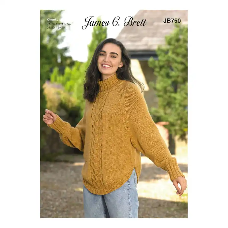 James C Brett Chunky Jumper Pattern JB750 Free Shipping