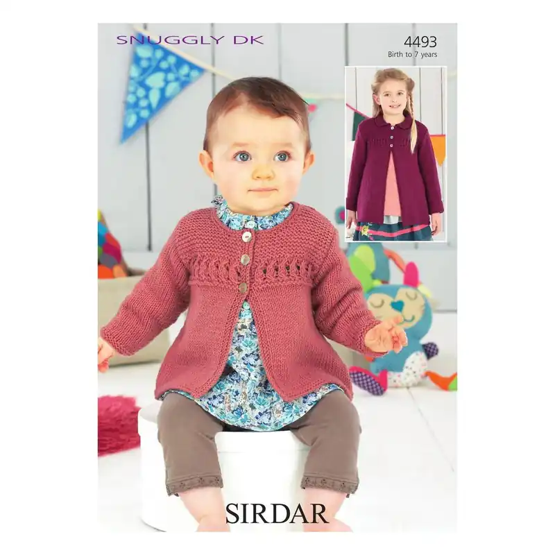 Best Choice Sirdar Snuggly DK Girls' Cardigan and Coat Digital Pattern 4493