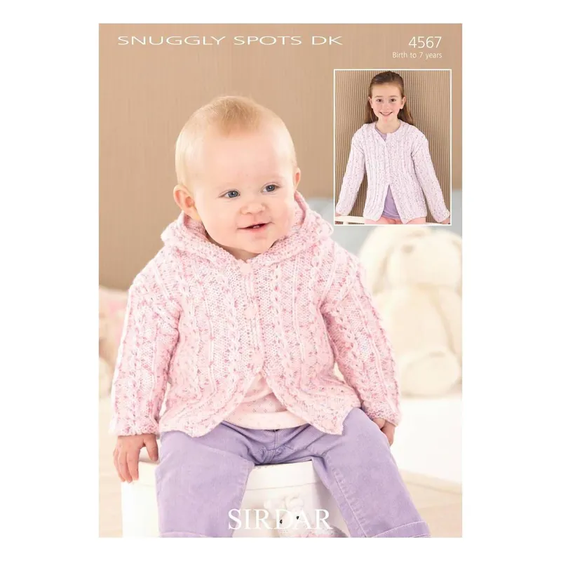 Budget Sirdar Snuggly Spots DK Cardigan Digital Pattern 4567