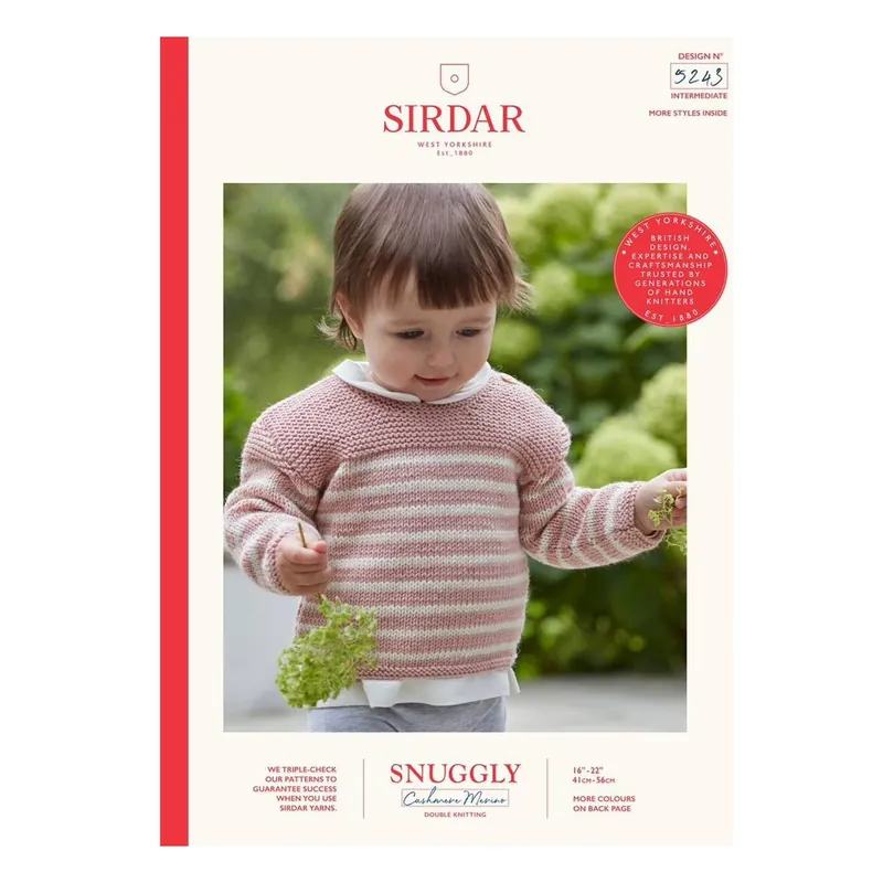 Bargain Sirdar Snuggly Cashmere Merino Striped Jumper Pattern 5243