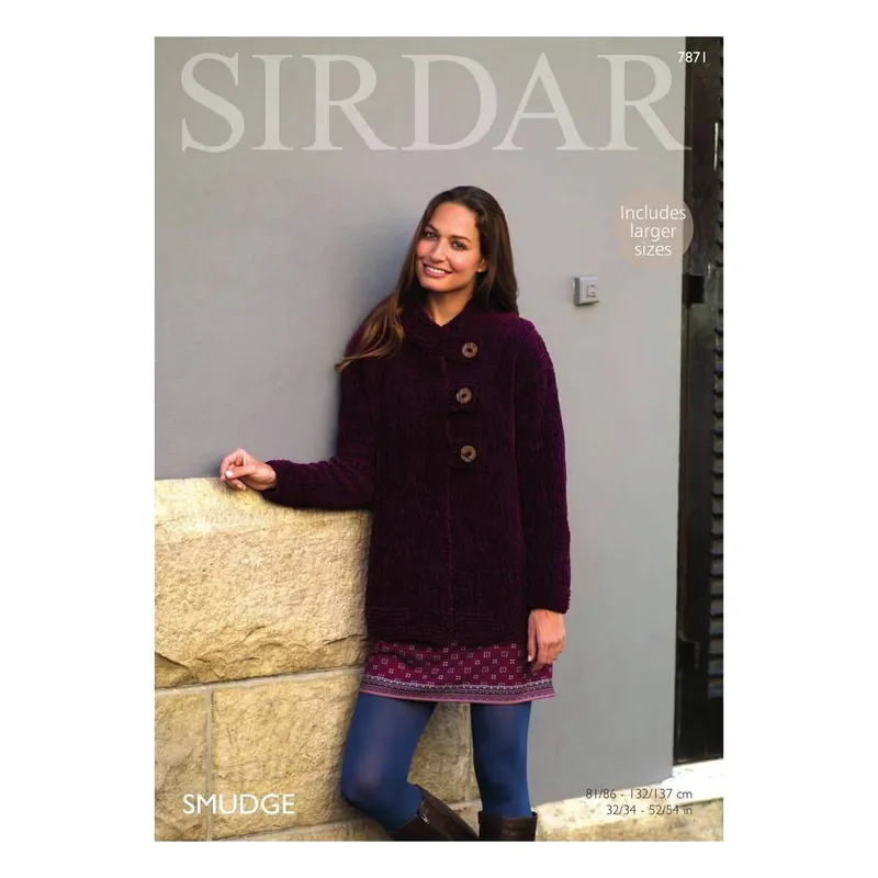 Sirdar Smudge Women's Jacket Digital Pattern 7871 Cheap