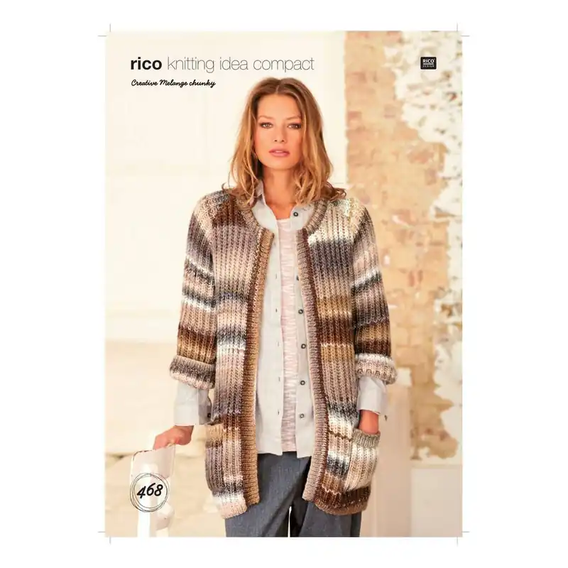 Premium Rico Creative Melange Chunky Jacket and Cardigan Digital Pattern 468