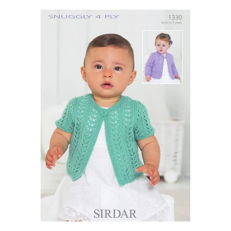 Sirdar Snuggly 4 Ply Cardigan Digital Pattern 1330 Crafted