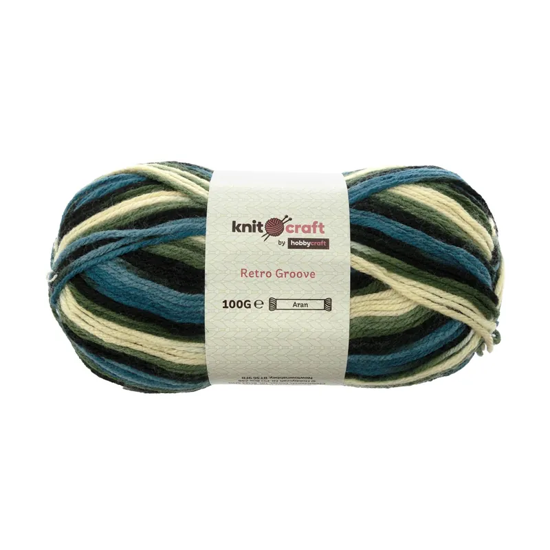 Today Only Knitcraft Green Mix Retro Groove 100g