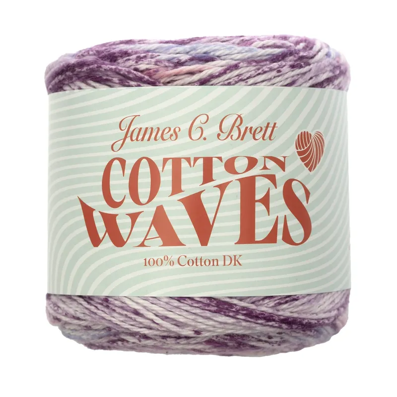 James C Brett Pretty Purples Cotton Waves DK 100g Bulk Order