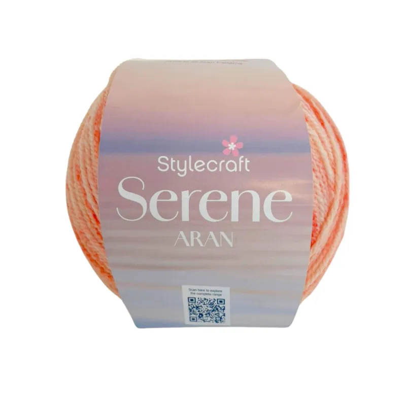 Luxury Stylecraft Quiet Coral Serene Aran 100g