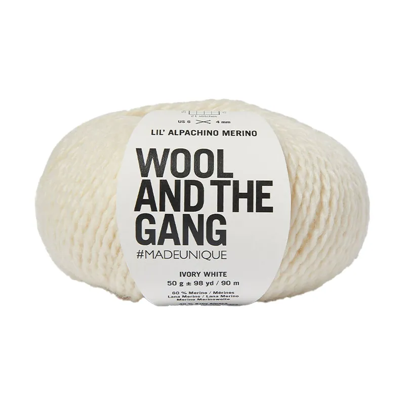 Premium Wool and the Gang Ivory White Lil’ Alpachino Merino 50g