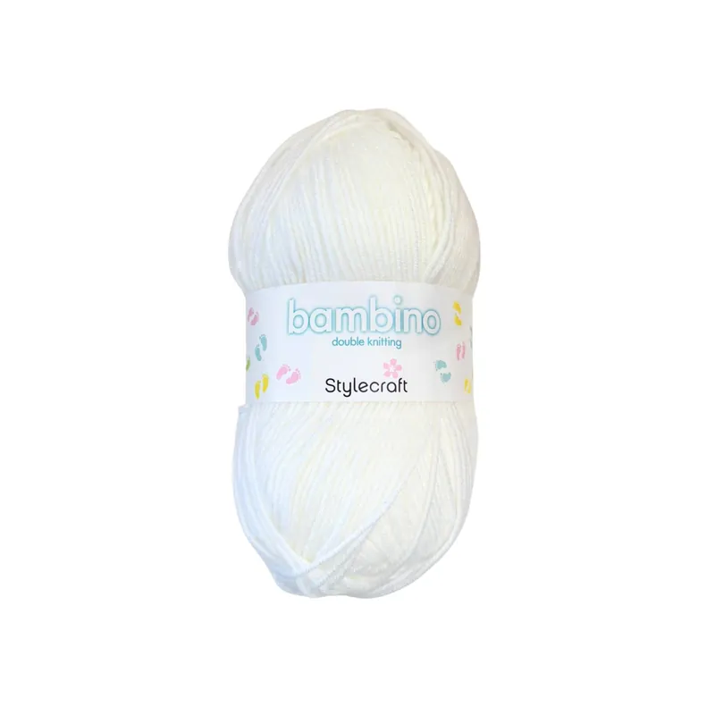Stylecraft White Bambino DK 100g Final Sale