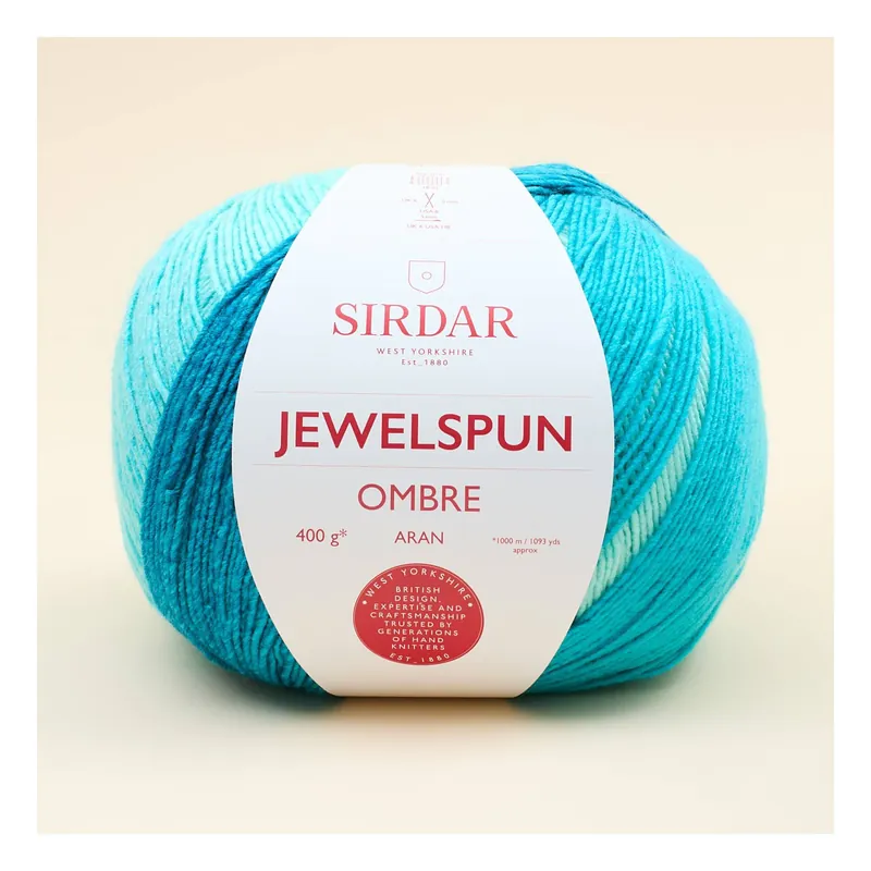 Mega Sale Sirdar Blue Jewelspun Aran Ombre 400g