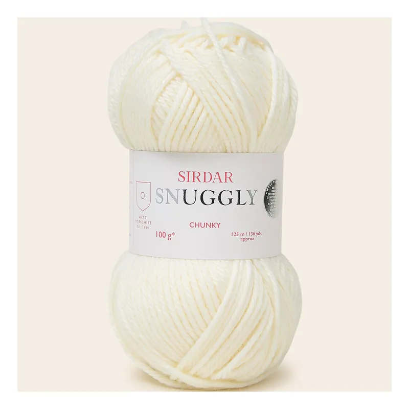 Warranty Included Sirdar Cream Snuggly Chunky 100g