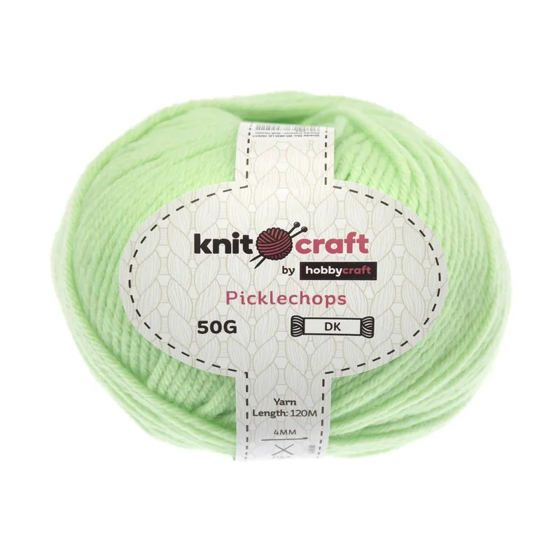 Knitcraft Soft Green Picklechops DK Yarn 50g Express Delivery