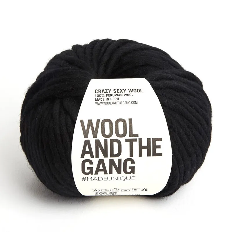 Wool and the Gang Space Black Crazy Sexy Wool 200g Time-Limited