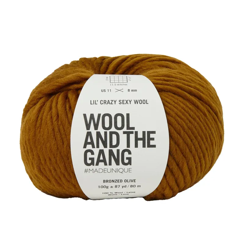 Wool and the Gang Bronzed Olive Lil’ Crazy Sexy Wool 100g Get Yours