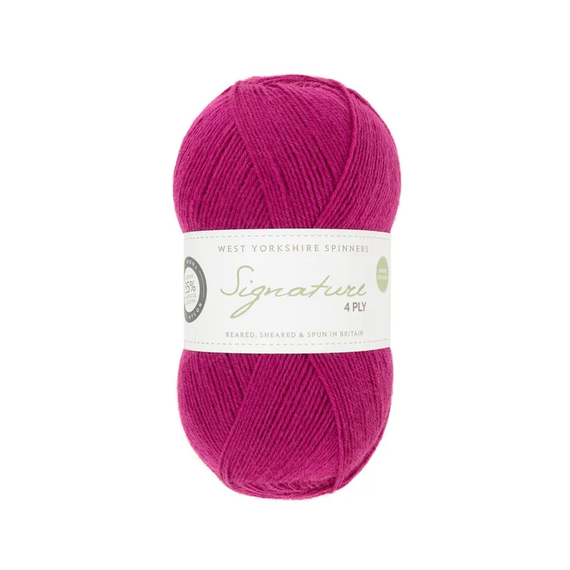 West Yorkshire Spinners Fuchsia Signature 4 Ply 100g Special Discount