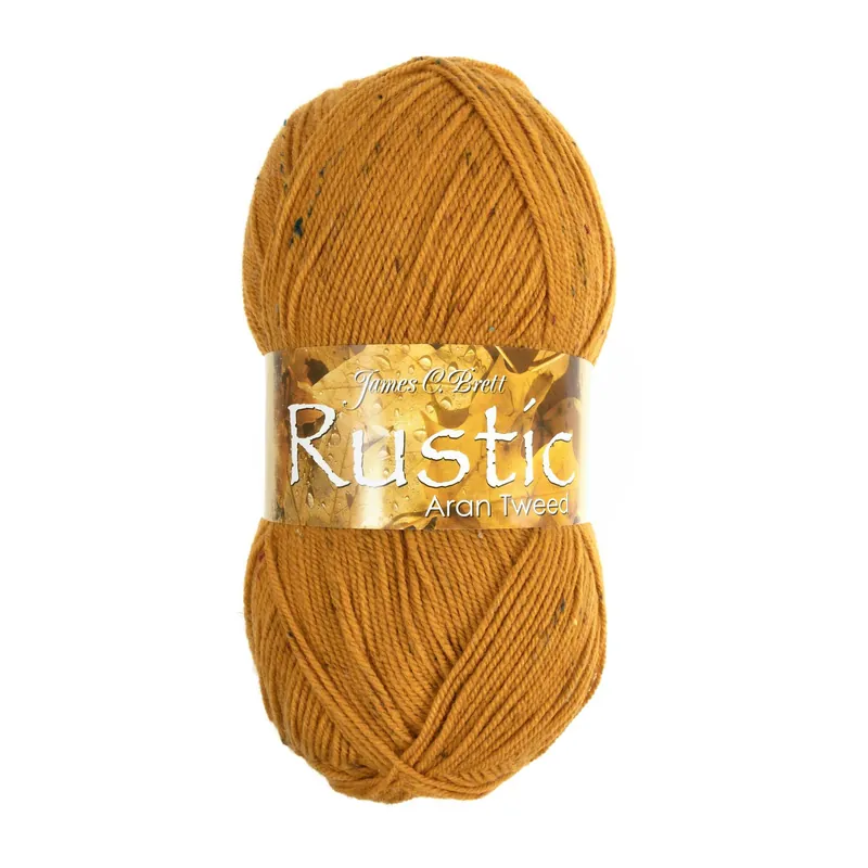 James C Brett Mustard Rustic Aran Tweed 400g Best Seller