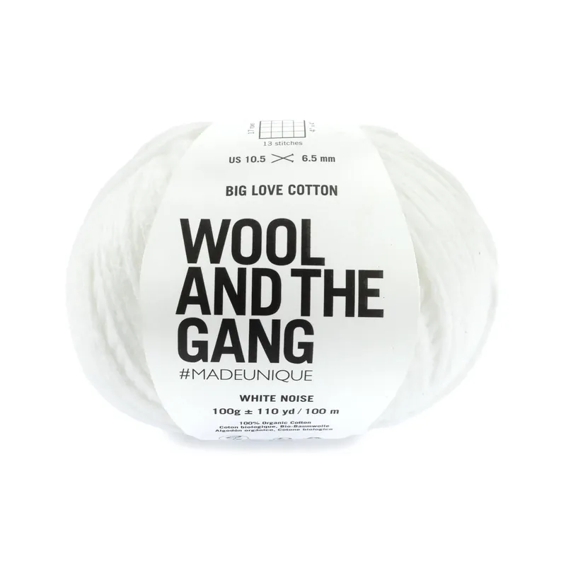 Authentic Wool and the Gang White Noise Big Love Cotton 100g