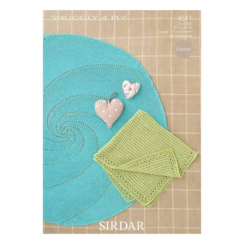 Reduced Price Sirdar Snuggly 4 Ply Crochet Blankets Digital Pattern 4511