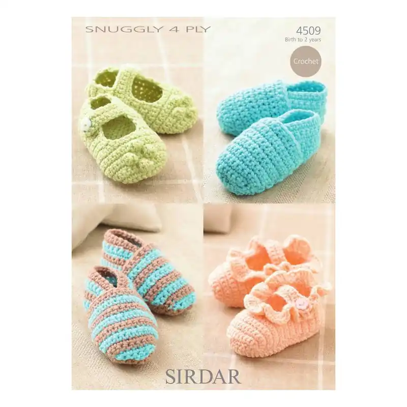 Top Rated Sirdar Snuggly 4 Ply Bootees Digital Pattern 4509