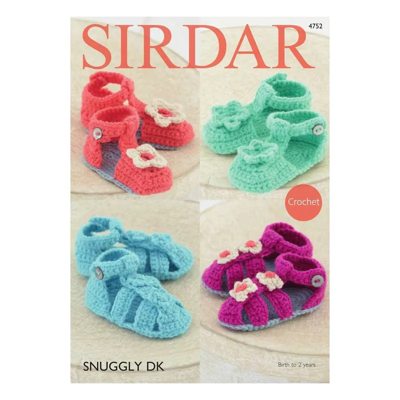 Sirdar Snuggly DK Sandals Digital Pattern 4752 Super Sale