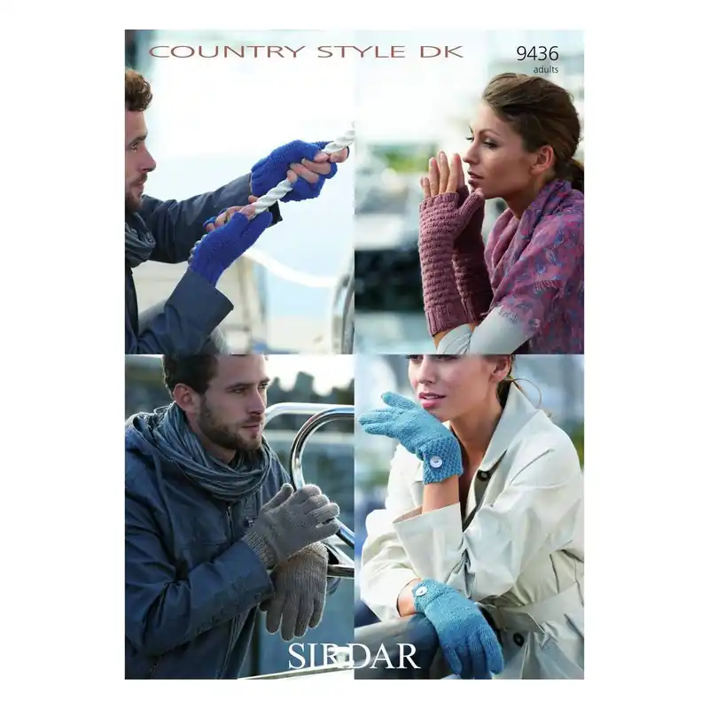 Mega Sale Sirdar Country Style DK Gloves Digital Pattern 9436