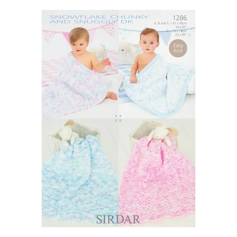 Sirdar Snowflake Chunky and Snuggly DK Blanket Digital Pattern 1286 Place Order