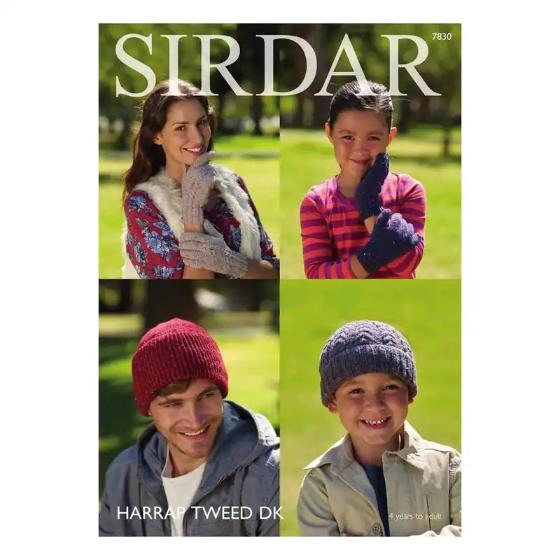 Handmade Sirdar Harrap Tweed Hats and Gloves Digital Pattern 7830
