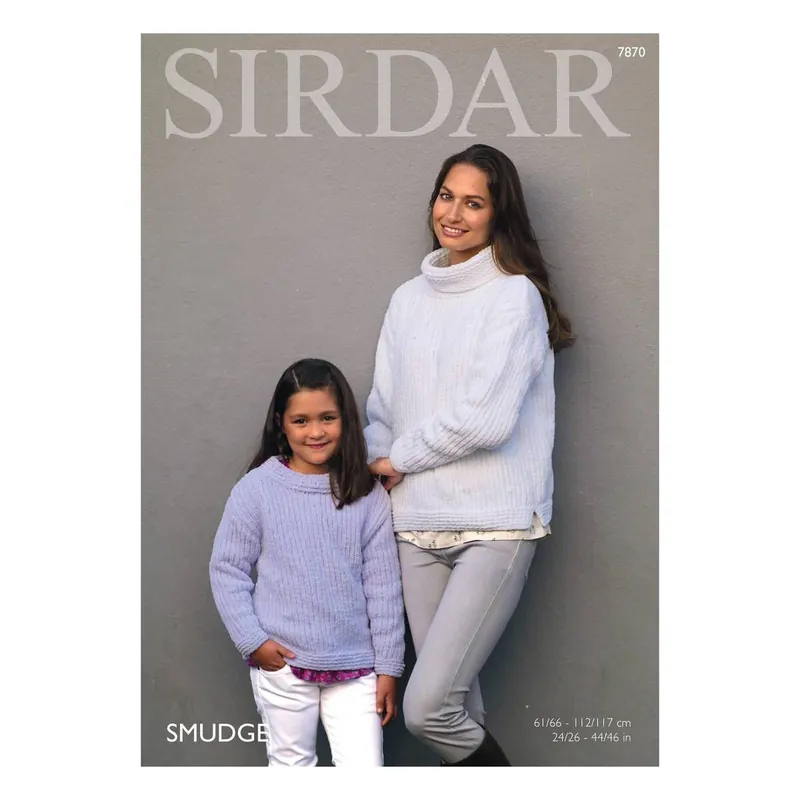 Sirdar Smudge High Neck Jumpers Digital Pattern 7870 Today Only