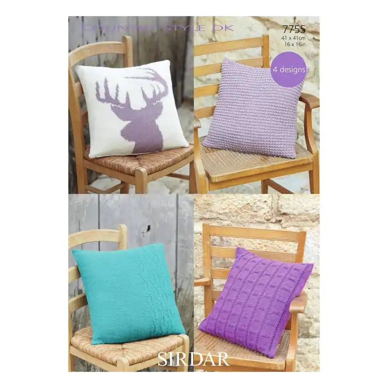 Express Delivery Sirdar Country Style DK Cushions Digital Pattern 7755