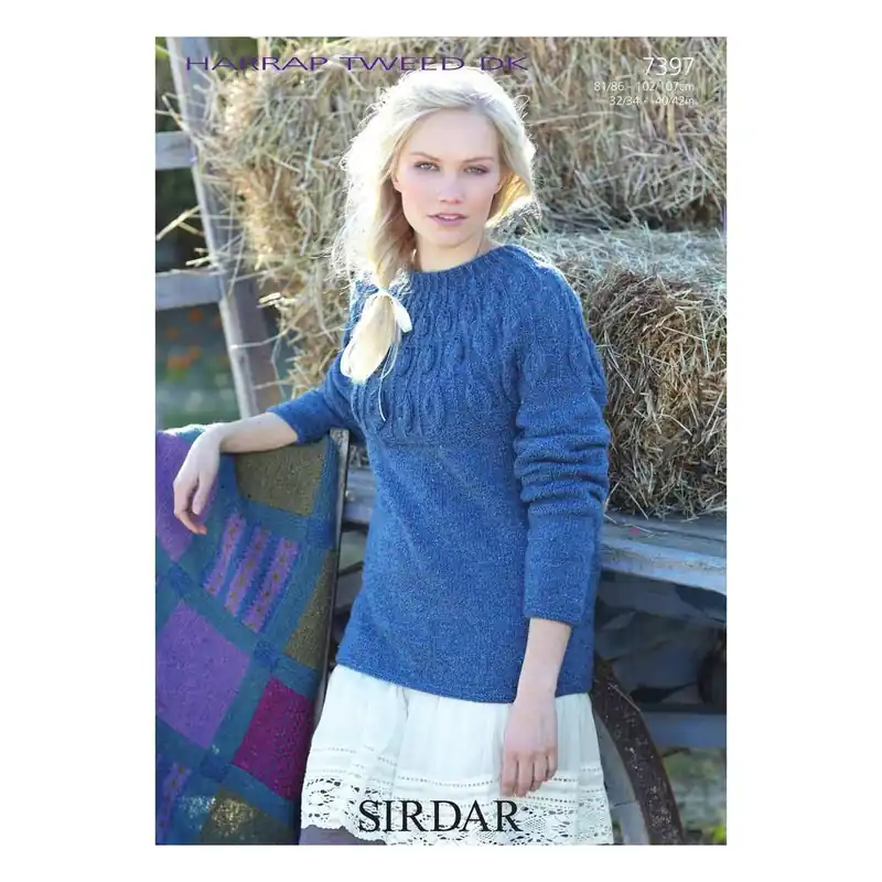 Price Cut Sirdar Harrap Tweed Sweater Digital Pattern 7397