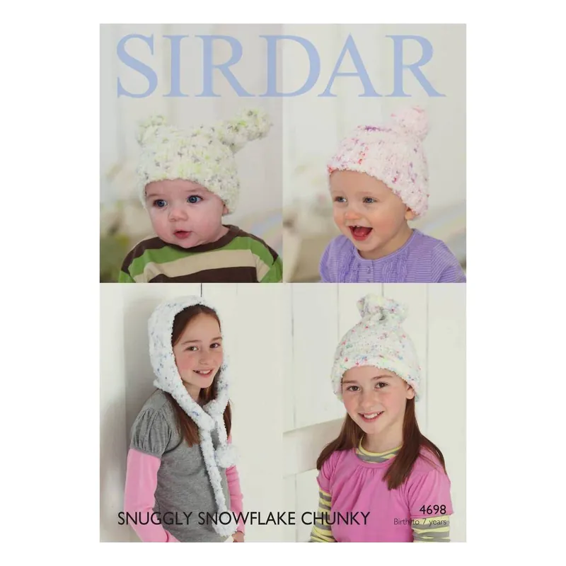 Sirdar Snowflake Chunky Hats Digital Pattern 4698 Best Seller