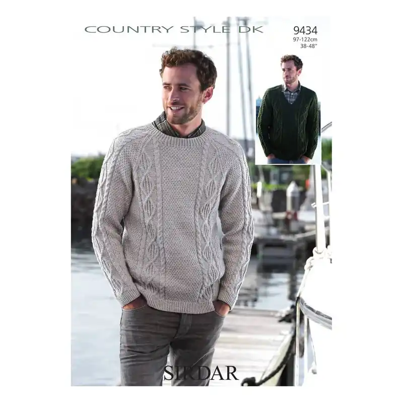 Clearance Sirdar Country Style DK Jumper Digital Pattern 9434